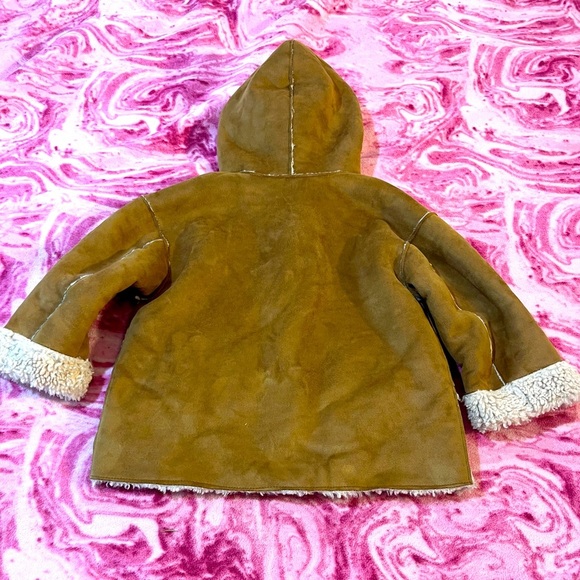 🐑Zara Kids Tan Suede Jacket with Sherpa Lining - Picture 2 of 4